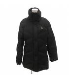 ダウンジャケット コート ロゴ刺繍 O 黒 ブラック /FF ■GY18