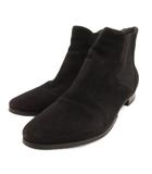 プラダ PRADA ショートブーツ サイドゴア バックジップ スエード レザー 35 黒 ブラック /JS ■GY11