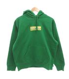 プルオーバー パーカー フーディ ボックスロゴ 長袖 S 緑 グリーン /FF ■GY18