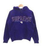 プルオーバー パーカー フーディ ビジューロゴ 長袖 S 紫 パープル /FF ■GY18