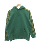 プルオーバー パーカー フーディ ロゴプリント 長袖 S 緑 グリーン /FF ■GY18