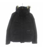 カナダグース CANADA GOOSE ラッセルパーカー RUSSELL PARKA ダウンジャケット アウター ファー 毛皮 コヨーテ フード ジップアップ ロゴ ワッペン XS 黒 ブラック 2301JM /XZ ■GY18