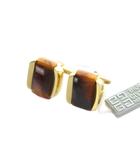 ジバンシィ GIVENCHY カフス アクセサリー ロゴ べっ甲柄 ゴールド色 ■GY11 /MQ