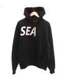 チャンピオン CHAMPION SAND AND SEA スウェットパーカー フーディー プリント M 黒 ブラック /JS ■GY18
