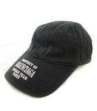 バレンシアガ BALENCIAGA ベースボールキャップ 帽子 ロゴ刺繍 イタリア製 L 黒 ブラック 白 ホワイト /GV ■GY18