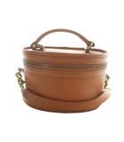 コーチ COACH オールドコーチ ヴィンテージ USA製 9955 バニティ バック ポーチ ハンド ショルダー 2WAY 茶 ブラウン ■GY18 /MQ