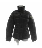 モンクレール MONCLER クレア CLAIRE ダウンジャケット アウター ナイロン ハイネック ジップアップ ロゴ ワッペン 0 S 黒 ブラック 46313/50/68950 /XZ ■GY18