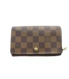 ルイヴィトン LOUIS VUITTON N61730 ポルトモネ・ビエトレゾール 二つ折り財布 ウォレット ロゴ ダミエ PVC 茶 ブラウン ■GY17 /MQ ■OH