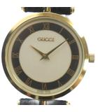 グッチ GUCCI 腕時計 ウォッチ クォーツ ローマン レザーベルト ゴールド色 ■GY11 /MQ ■OH