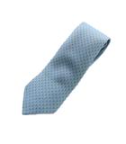 エルメス HERMES ネクタイ レギュラータイ 絹 シルク ロゴ 総柄 青 ブルー ■GY17 /MQ ■OH