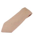 エルメス HERMES ネクタイ 絹 シルク ワイドタイ 花柄 総柄 オレンジ 白 ホワイト /XZ ■OH ■GY17