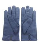 コーチ COACH 手袋 グローブ 5本指 鹿革 レザー 裏地カシミヤ M 紺 ネイビー /XZ ■GY18