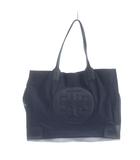 トリーバーチ TORY BURCH トートバッグ ハンド レザー ナイロン ロゴ 紺 ネイビー ■GY11 /MQ