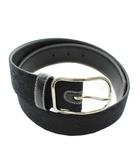 コーチ COACH ベルト ハトメ キャンバス レザー シグネチャー S 黒 ブラック 8573 /XZ ■GY11