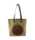 ハンティングワールド HUNTING WORLD サファリトゥデイ トートバッグ ショルダー キャンバス レザー ロゴ カーキ 茶色 ブラウン /XZ ■GY11