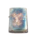 ジッポー ZIPPO 2000年製 USA製 オイルライター 喫煙具 火花確認済 青 ブルー シルバー色 /YJ ■GY18