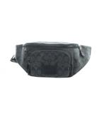 コーチ COACH C3765 ショルダー ボディバッグ ウエストポーチ PVC レザー ロゴ 黒 ブラック ■GY18 /MQ