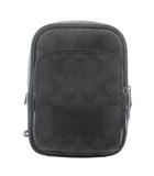 コーチ COACH トラック パック 14 ボディバッグ ショルダーバッグ PVC レザー シグネチャー 総柄 ロゴ 黒 ブラック CL412 /XZ ■GY18