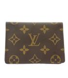 ルイヴィトン LOUIS VUITTON モノグラム ポルト2カルト ヴェルティカル パスケース 定期入れ カードケース 二つ折り PVC レザー 総柄 茶色 ブラウン M60533 /XZ ■OH ■GY11