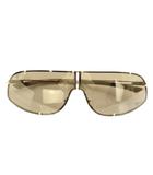 クリスチャンディオール Christian Dior BOLSHOI 眼鏡 サングラス メタルフレーム カラーレンズ シールド型 ロゴ ゴールド色 茶色 ブラウン /XZ ■GY11