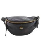 コーチ COACH ウエストバッグ ボディ ロゴ チャーム レザー 黒 ブラック F48738 /FF ■GY18