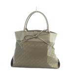 ゲラルディーニ GHERARDINI トートバッグ ハンド ロゴ 総柄 ゴールド色 ■GY11 /MQ