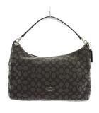 コーチ COACH トートバッグ ショルダー 2WAY キャンバス レザー シグネチャー ロゴ シルバー金具 黒 ブラック F58284 /XZ ■GY18