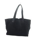シャネル CHANEL ニュートラベル トートバッグ MM ハンド ナイロン ロゴ 黒 ブラック ■GY18 /MQ ■OH