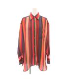 ピーエスポールスミス PS Paul Smith シャツブラウス ストライプ 長袖 38 マルチカラー /UO ■GY18