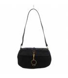 プラダ PRADA ワンショルダー バッグ 肩掛け ナイロン レザー トライアングル 三角 ロゴプレート 黒 ブラック /UO ■GY11