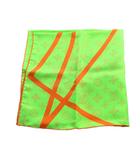Robert wilson 大判スカーフ ストール ロゴ 絹 シルク 緑 グリーン ■GY18 /MQ ■OH