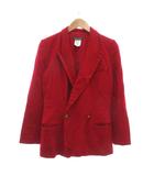 ジョルジオアルマーニ GIORGIO ARMANI イタリア製 テーラードジャケット 38 カシミヤ ダブル 赤 レッド /NU ■GY18