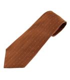 ディオール Dior ネクタイ 絹 シルク レギュラータイ ロゴ 総柄 茶色 ブラウン /XZ ■GY18