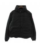 カナダグース CANADA GOOSE ロッジフーディ LODGE HOODY ダウンジャケット アウター ナイロン ジップアップ ロゴ ワッペン XL 黒 ブラック 5078MA /XZ ■GY18