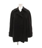 マックスマーラ MAX MARA 白タグ ピーコート Pコート メルトン ウール カシミヤ 比翼 36 黒 ブラック /JS ■GY18