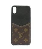 ルイヴィトン LOUIS VUITTON スマホケース カバー アイフォンケース iPhone XS Max PVC レザー モノグラム 黒 ブラック 茶色 ブラウン /XZ ■GY18