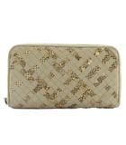ボッテガヴェネタ BOTTEGA VENETA 長財布 ラウンドファスナー パイソン レザー イントレチャート ベージュ グレー /XZ ■GY18