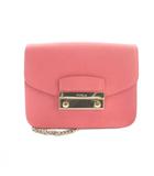 フルラ FURLA ショルダーバッグ 斜めがけ レザー ゴールド金具 ロゴ ピンク ■GY18 /MQ