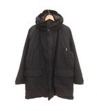 バーバリー ロンドン BURBERRY LONDON ダウンコート ジャケット リバーシブル フード チェック柄 M グレー 黒 ブラック /JS ■GY18