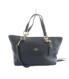 コーチ COACH F35030 ハンド ショルダーバッグ 2WAY レザー ロゴ 紺 ネイビー ■GY18 /MQ