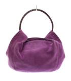 セルジオロッシ Sergio rossi ハンドバッグ スエード ワンハンドル 紫 パープル /XZ ■GY18