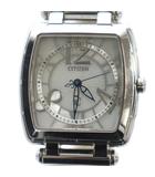 シチズン CITIZEN H336-T013031 xC クロスシー 腕時計 ウォッチ ソーラー レザーベルト ロゴ シルバー色 ■GY11 /MQ