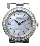 シチズン CITIZEN B023-S065003 Eco-Drive エコ ドライブ 腕時計 ウォッチ ソーラー ローマン ラインストーン シェル文字盤 シルバー色 ■GY18 /MQ