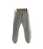 クロエ CHLOE スウェットパンツ サイドストライプ 子ども服(女の子用) 8 グレー ピンク ドローストリング リブ裾 裏起毛 /PP ■GY42