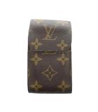 シガレットケース たばこ ロゴ PVC レザー モノグラム 茶 ブラウン ■GY18 /MQ ■OH