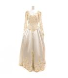  ILGWU ウェディングドレス プリンセスタイプ 白 ホワイト ビーズ スパンコール 575-15 /JS ■GY13