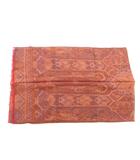 エトロ ETRO スカーフ ストール ポケットチーフ ペイズリー柄 フリンジ 茶 ブラウン 紫 パープル /YJ ■GY18