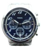 フォッシル FOSSIL FS6025 腕時計 ウォッチ クォーツ 青文字盤 クロノグラフ カレンダー付き シルバー色 ■GY11 /MQ