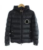 モンクレール MONCLER SASSIERE サシエール ダウンジャケット フード ワッペンロゴ 0 XS 黒 ブラック F20911A20500 /MW ■GY40