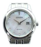 シチズン CITIZEN EW2390-50D 腕時計 ウォッチ エコドライブ シェル文字盤 デイト カレンダー付き シルバー色 ■GY18 /MQ